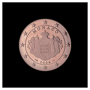 2 ¢ -The coat of arms of the Sovereign Princes of Monaco